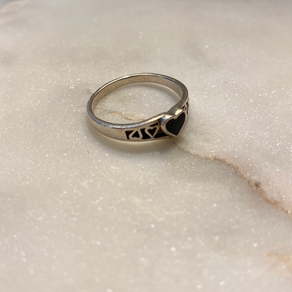 Sterling silver heart ring